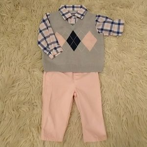 The Children's Place | Argyle Vest Shirt and Pants